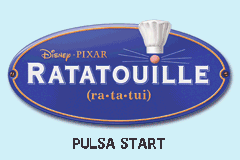 Ratatouille title screen for GameBoy Advance